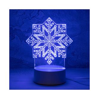 Ночник светодиодный Energy EN-NL 26 3D Снежинка, 5 В, 17 x 14 см