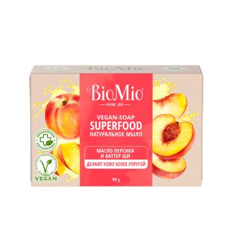 Туалетное мыло BioMio Vegan-soap Superfood Персик и ши, 90 г