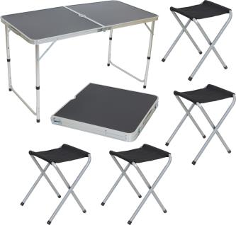 Комплект походный Ecos Пикник CHO-150-E (стол + 4 стула ) черный