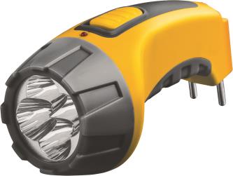 Фонарь светодиодный аккумуляторный Navigator, пластиковый корпус, 4 LED, желтый
