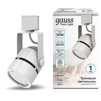 Светильник трековый Gauss Track Lights TR012, однофазный, под лампу GU10, 60 x 145 мм, белый