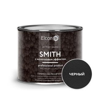 Краска кузнечная по металлу Elcon Smith, молотковая 0,4 кг, RAL 9005, черная