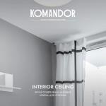 Краска для потолка Komandor Interior Ceiling, глубокоматовая, 0,9 л, белоснежная