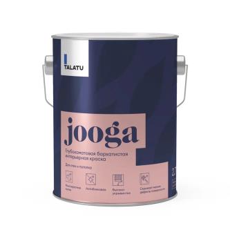 Краска для стен и потолков, Talatu Jooga, глубокоматовая, база А, белая, 2,7 л