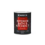 Краска интерьерная влагостойкая Komandor Interior Bath&Kitchen 7, матовая, база С, бесцветная, 0,9 л
