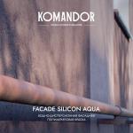 Краска фасадная Komandor Facade Silicon Aqua, глубокоматовая, база А, белая, 2,7 л