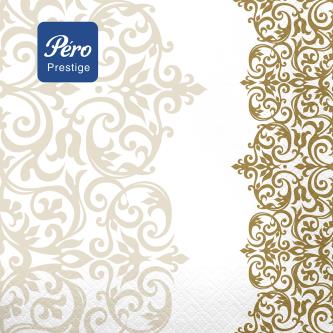 Салфетки бумажные сервировочные Pero Prestige Версаль, трехслойные, 20 шт