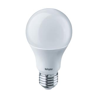 Лампа светодиодная LED Navigator Груша, E27, A60, 10 Вт, 4000 K, холодный свет