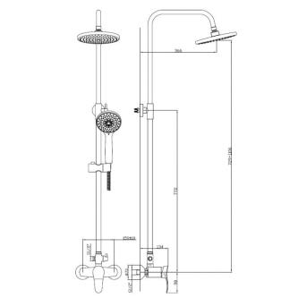 Душевая система ZOLLEN SIEGEN (арт.EM316111415) верхний и ручной душ